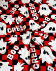 (YUMMY RIB) GHOST ON RED AND BLACK CHECKERED PRINT