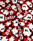 (YUMMY RIB) GHOST ON RED AND BLACK CHECKERED PRINT