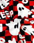 (YUMMY RIB) GHOST ON RED AND BLACK CHECKERED PRINT