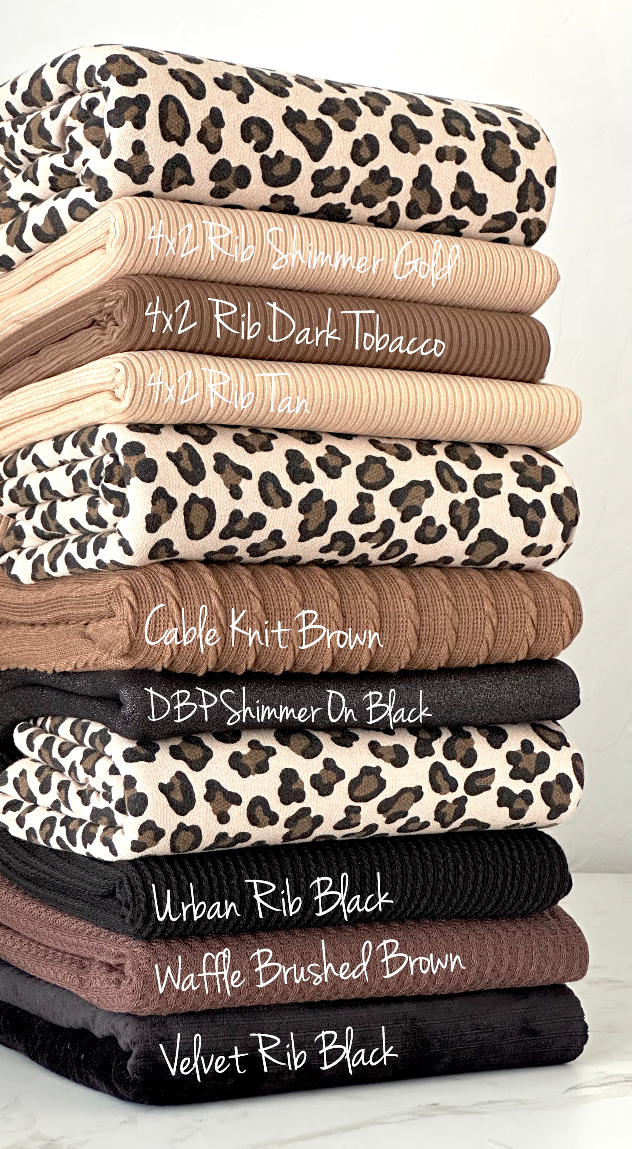 (FRENCH TERRY) BROWN AND BLACK CHEETAH ON TAUPE (3)