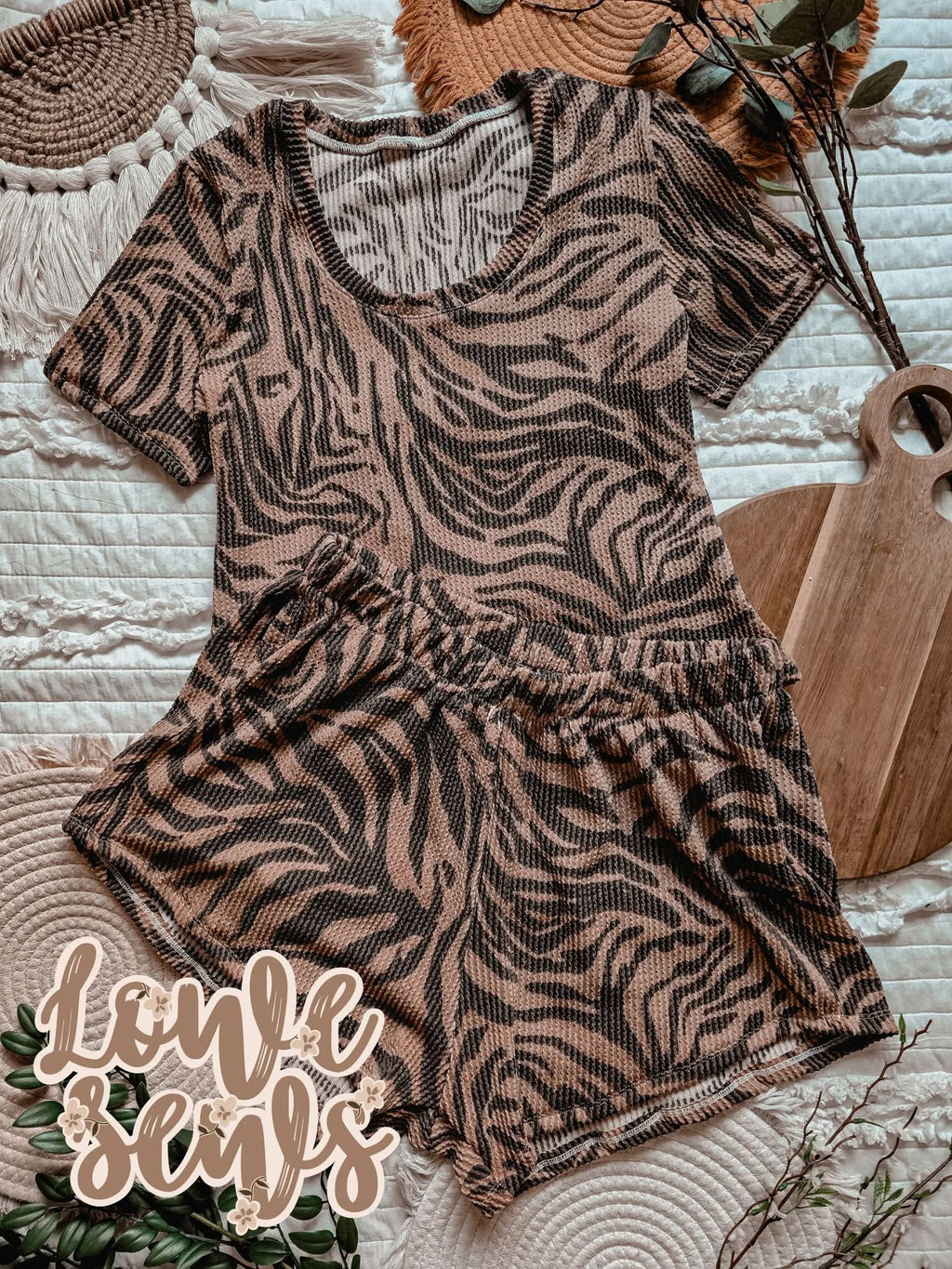 (URBAN RIB) ZEBRA PATTERN ON MOCHA