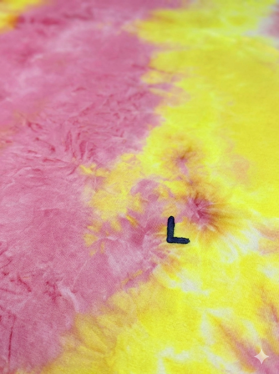 (DBP) PINK AND YELLOW TIE DYE
