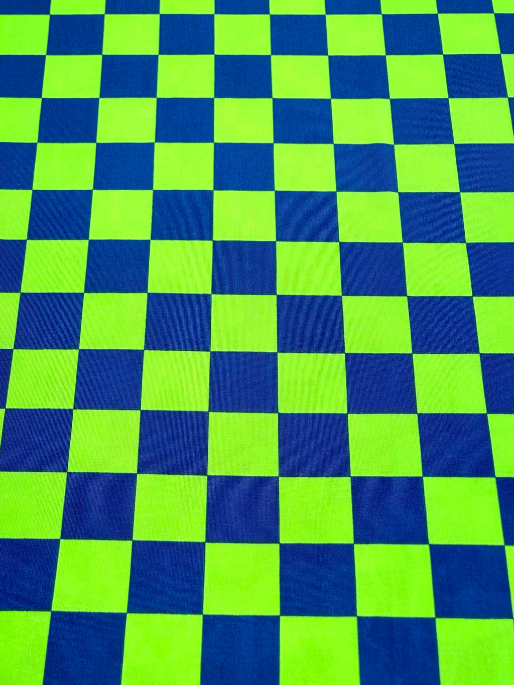 (ITY) NEON GREEN AND NAVY CHECKERED