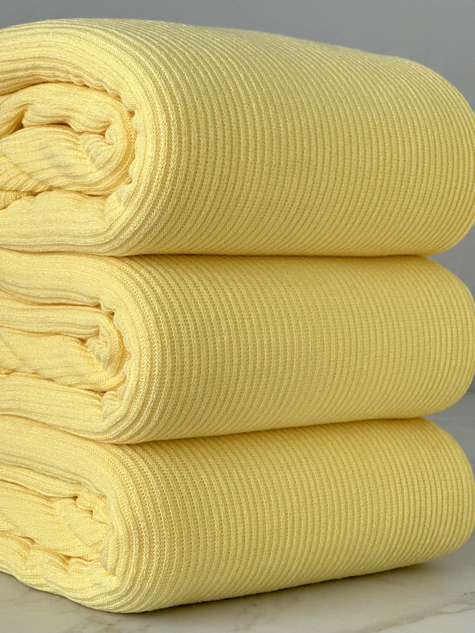 (HACCI RIB) PASTEL YELLOW