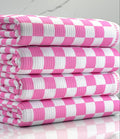 (YUMMY RIB)PINK AND OFF WHITE CHECKERED