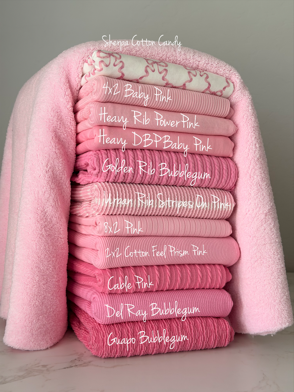 (FRENCH TERRY) SWEET PINK BOWS
