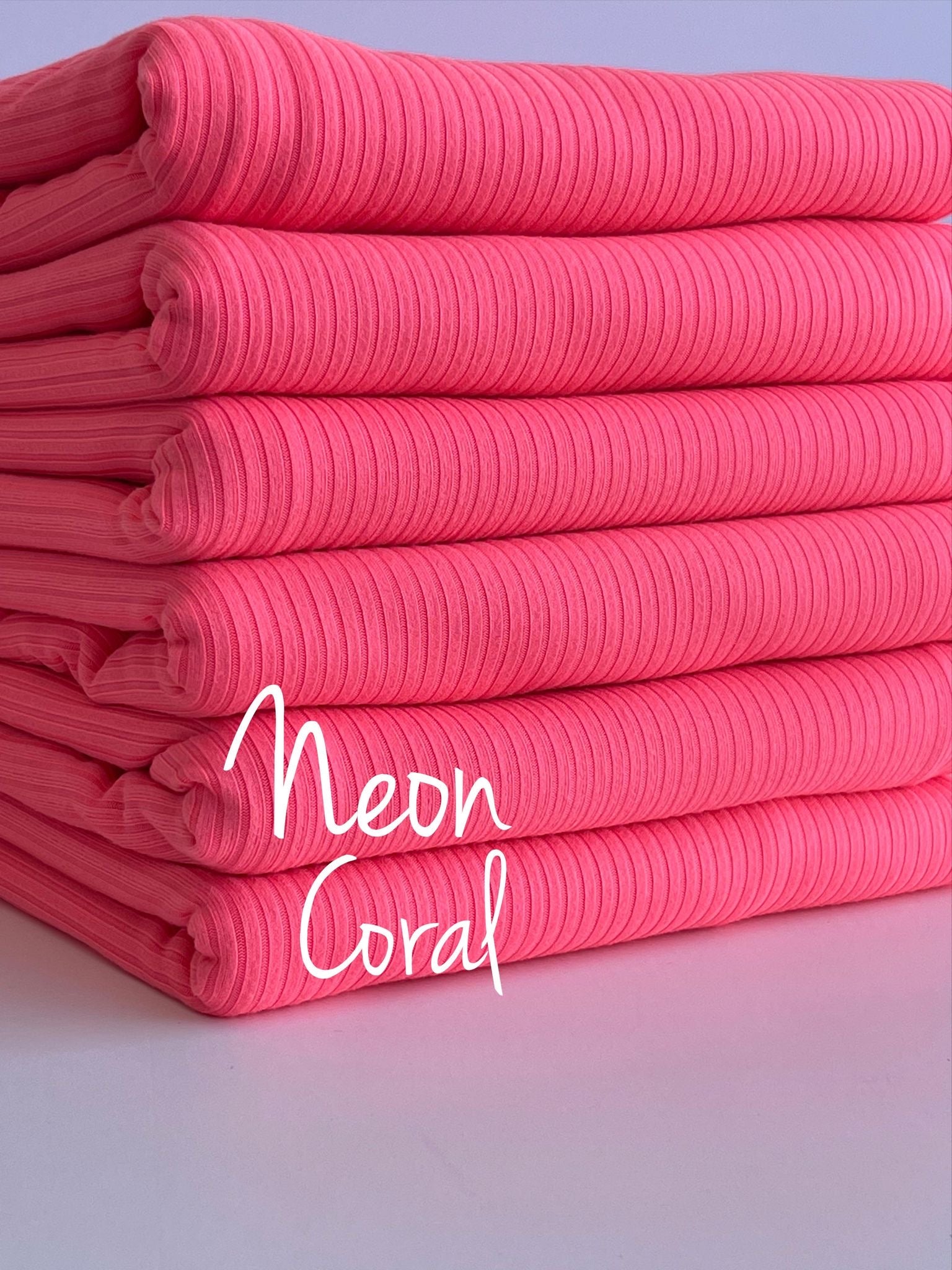 z.(4X2 RIB) NEON CORAL