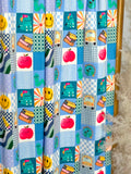 (2X2 YUMMY RIB) BLUE BACK TO SCHOOL PATCHWORK