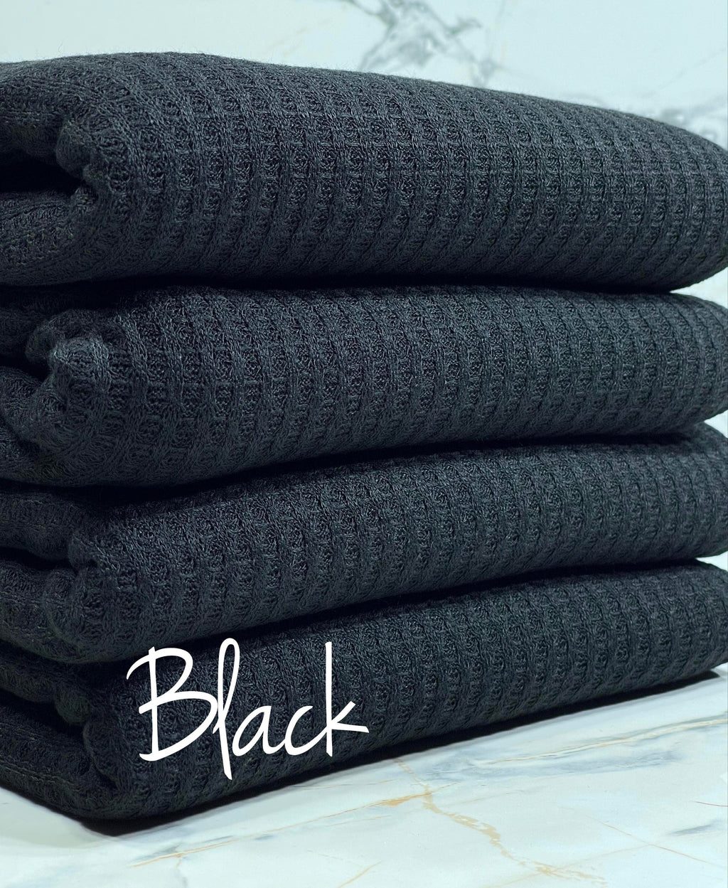 (WAFFLE BRUSHED) BLACK