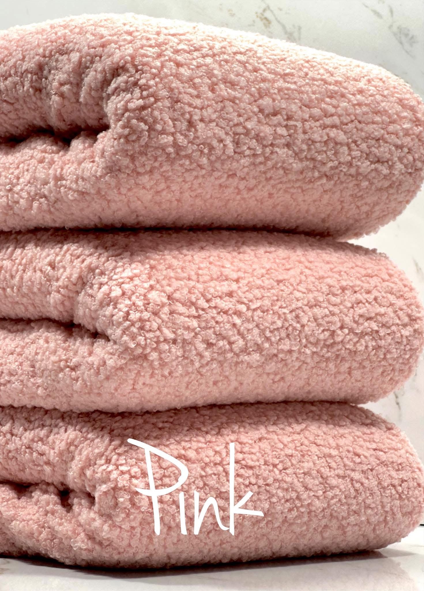 (TEDDY/ POODLE KNIT) PINK