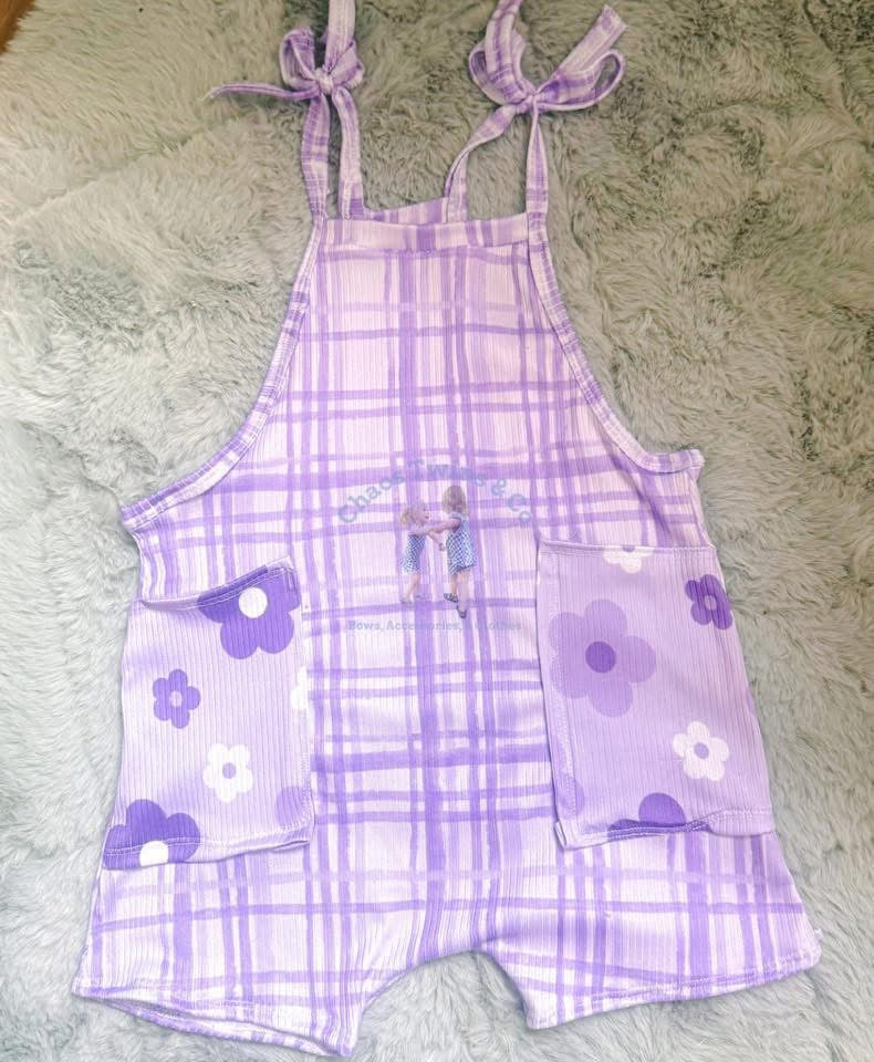 (4X2 YUMMY RIB) LAVENDER PLAID ON LILAC
