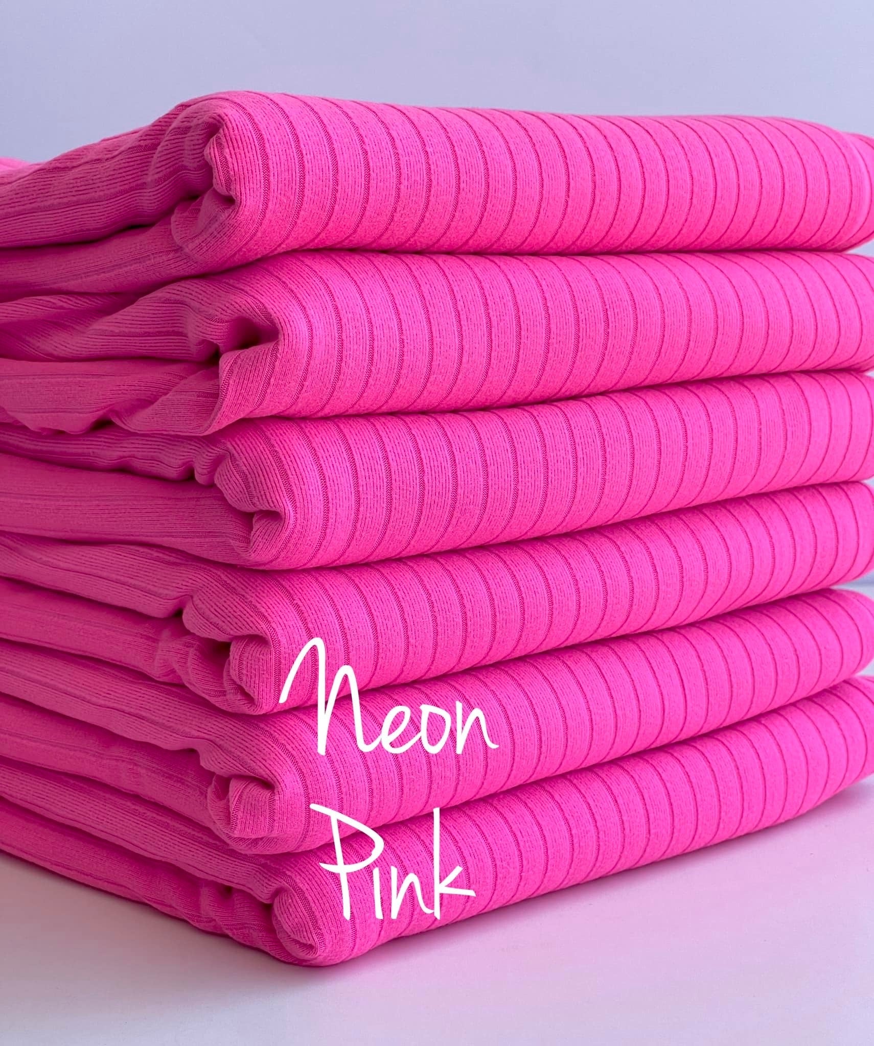 z.(8X2 RIB) NEON PINK