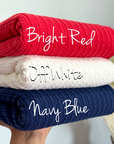 (GOLDEN RIB KNIT) BRIGHT RED