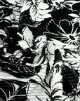 (PLEATED) BLACK AND WHITE FLORAL