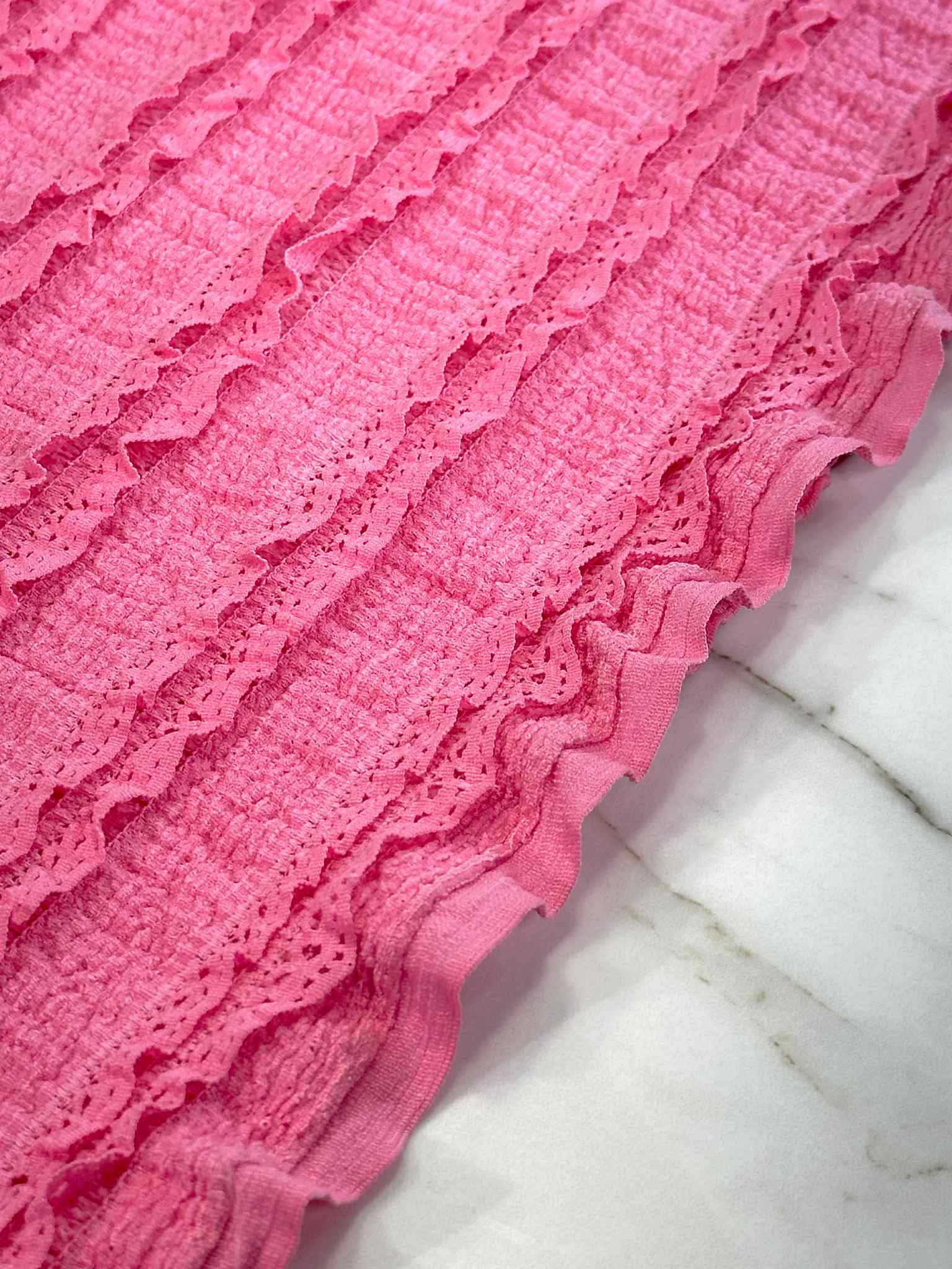(JACQUARD RUFFLE LACE) PINK