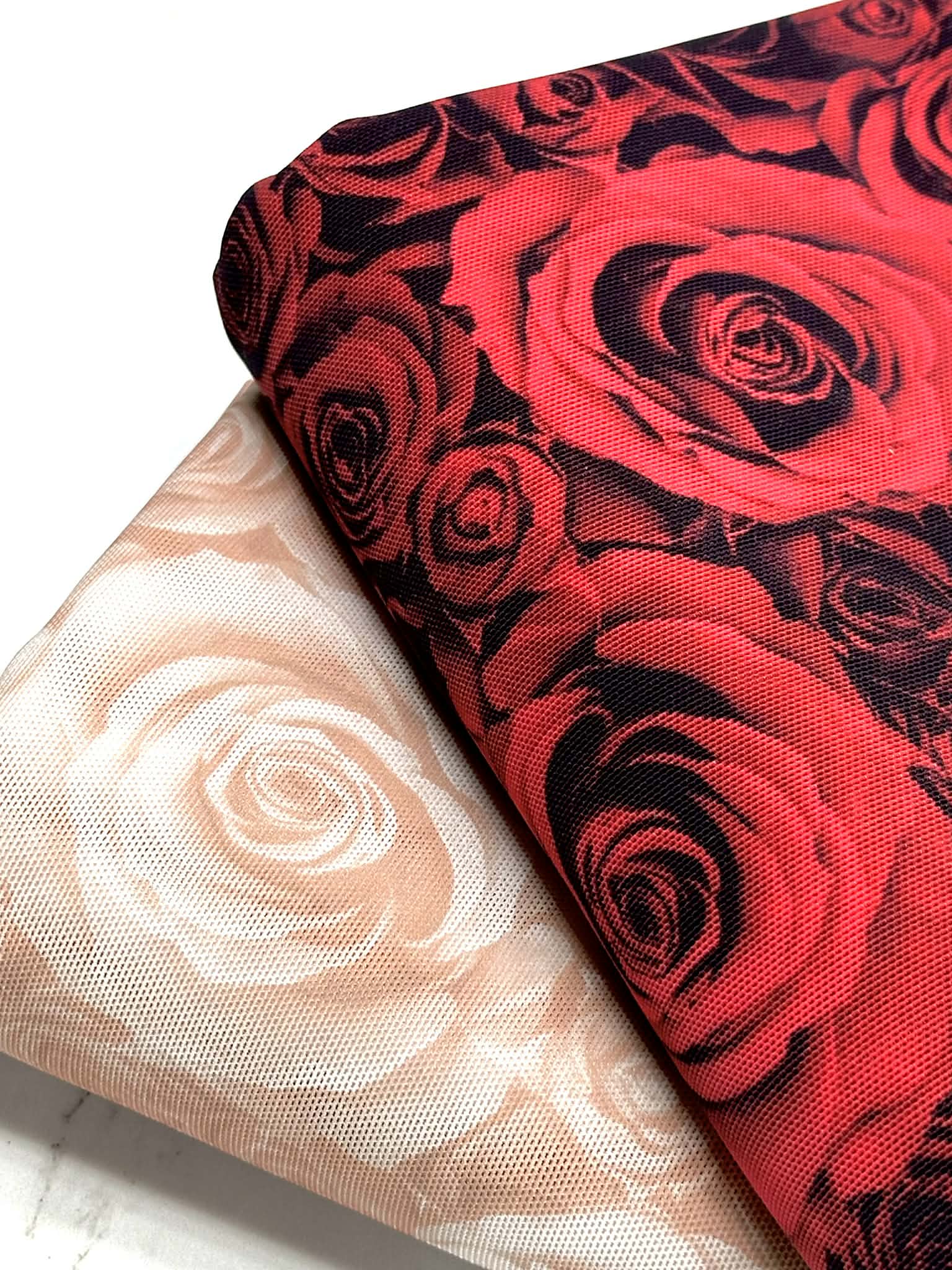 (DOUBLE MESH) RED ROSES
