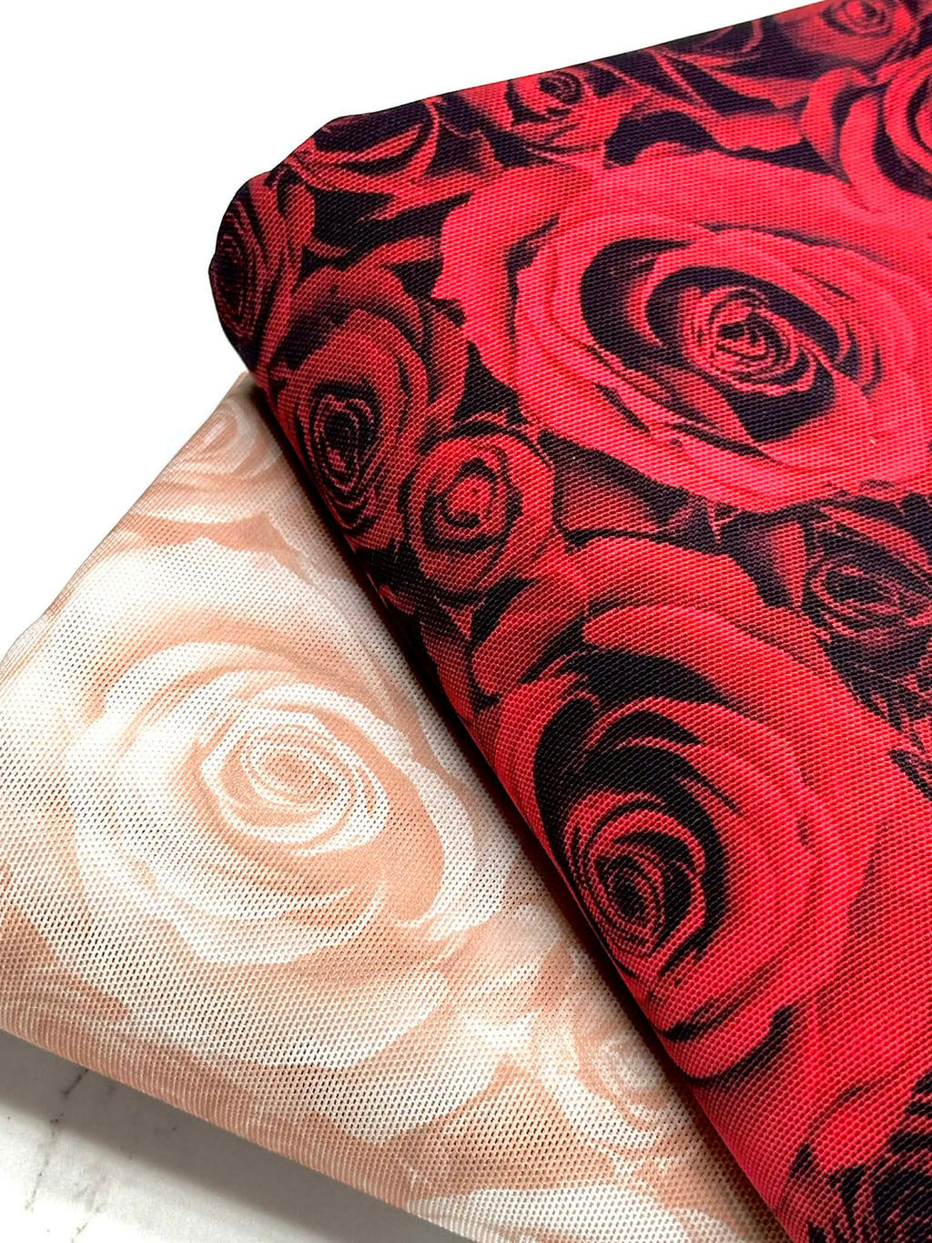 (DOUBLE MESH) BLUSH ROSES