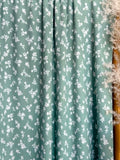 (2x1 YUMMY RIB) OFF WHITE TINY FLOWERS 0N WARM SAGE