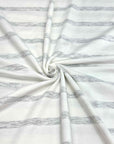 (RAYON MODAL) LIGHT GRAY STRIPES ON IVORY