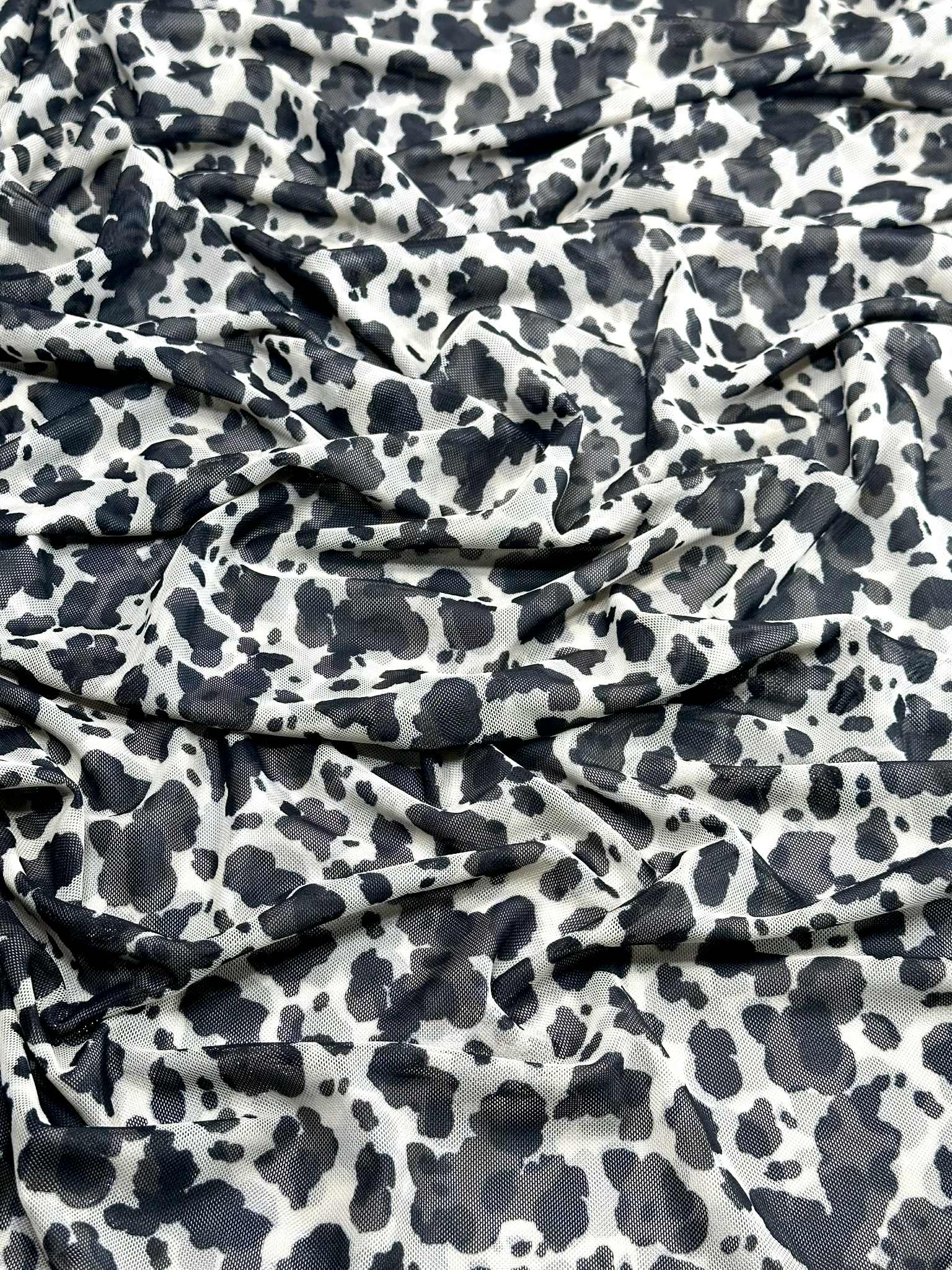 (MESH) COW PRINT ON OFF White