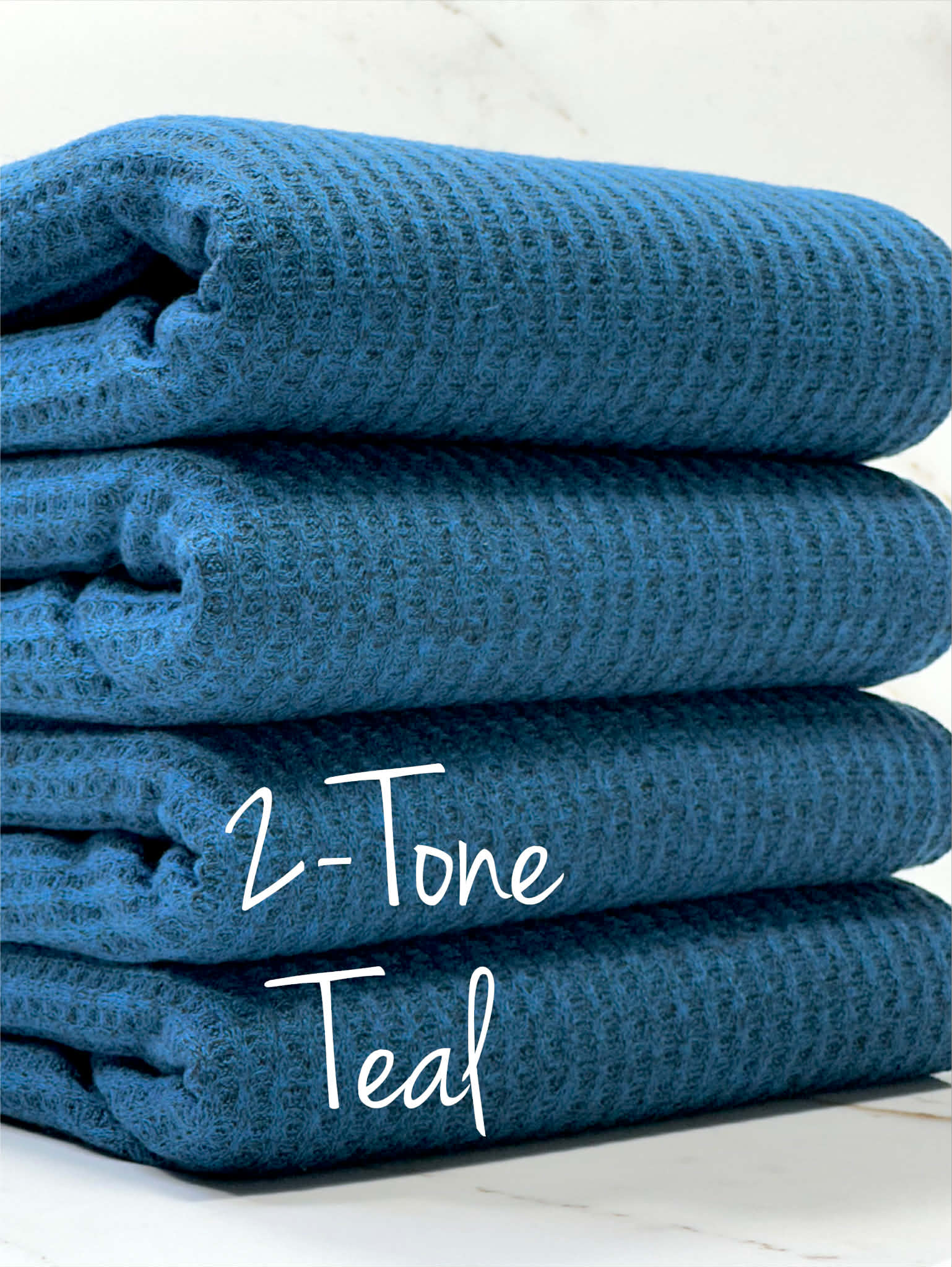 (WAFFLE BRUSHED) 2-TONE TEAL