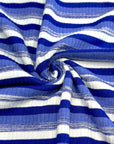 (RIB) OFF WHITE AND BLUE STRIPES