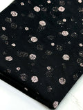 (MESH) PINK GLITTER POLKA DOTS ON BLACK