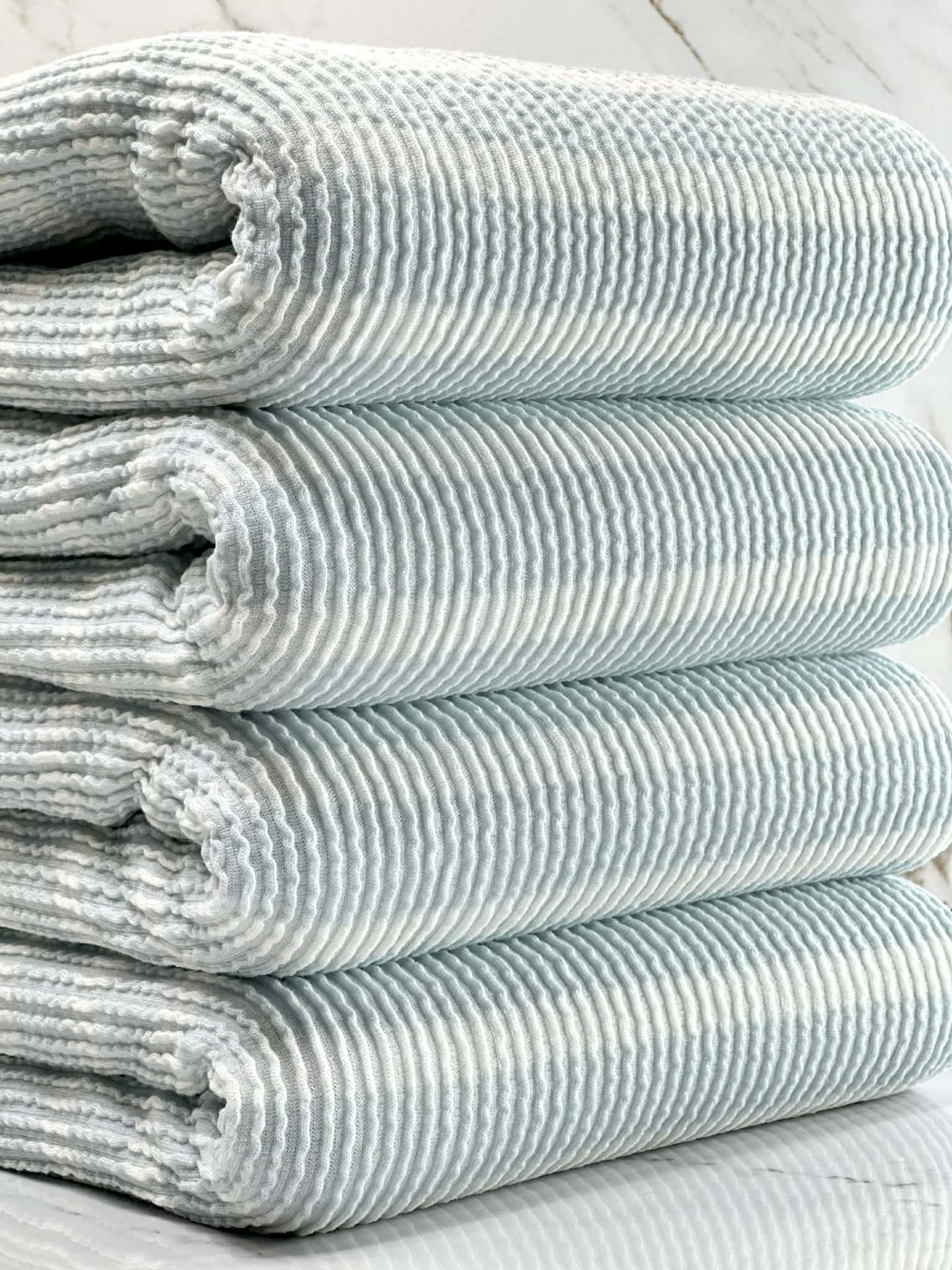 (URBAN RIB) STRIPES ON BABY BLUE