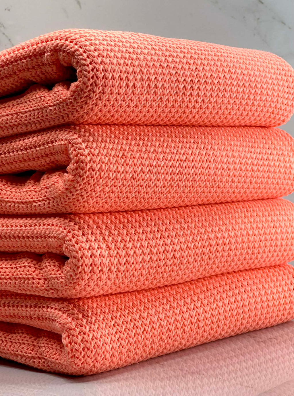 (KNITTED SWEATER) NEON PEACH