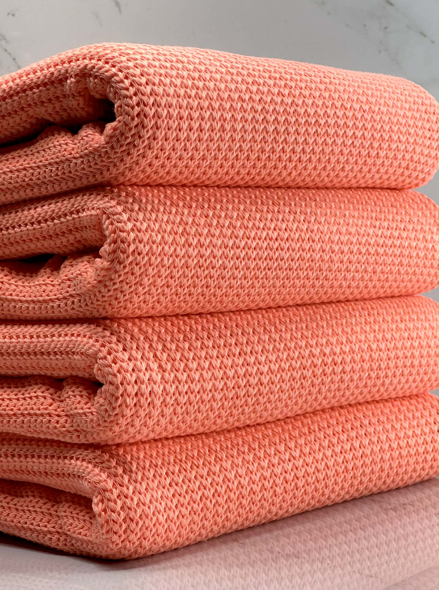 (KNITTED SWEATER) NEON PEACH