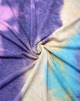 (FRENCH TERRY) PINK, PURPLE, POWDER YELLOW, && BLUE TIE DYE