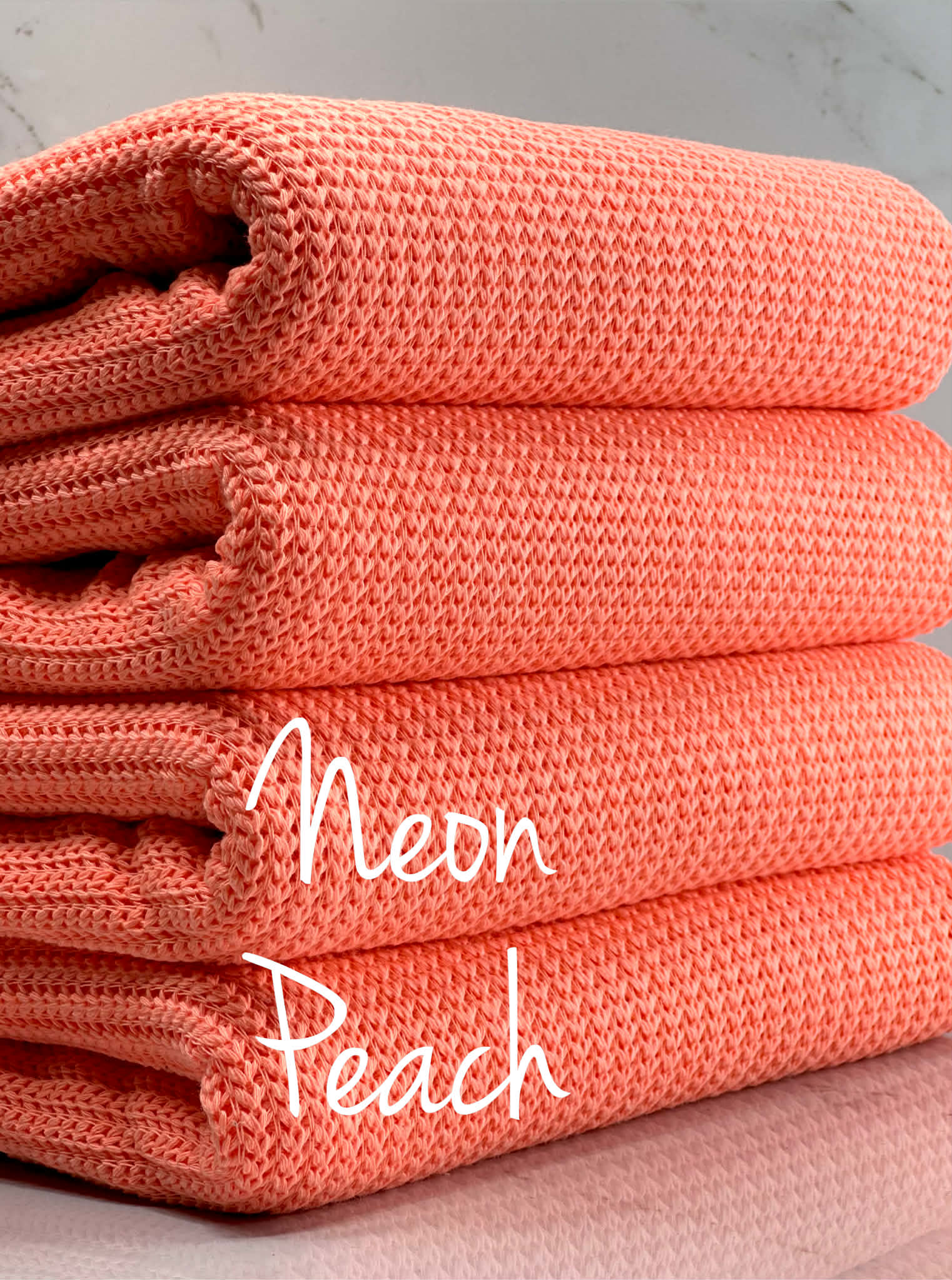 (KNITTED SWEATER) NEON PEACH