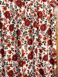 (4x2 YUMMY RIB) FALL HATTIE FLOWER PATTERN ON IVORY