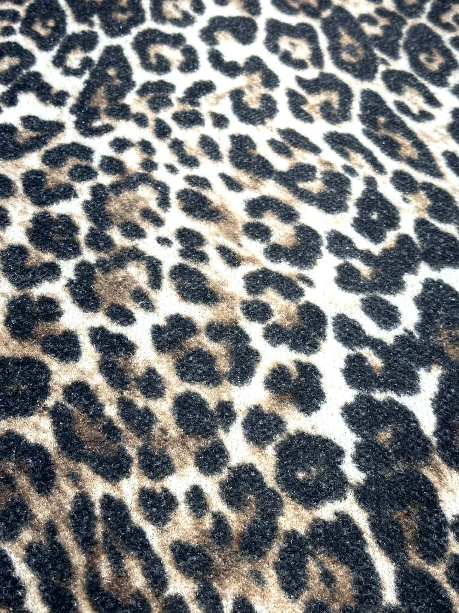 (MAKARON BRUSHED) BIG BROWN CHEETAH PRINT