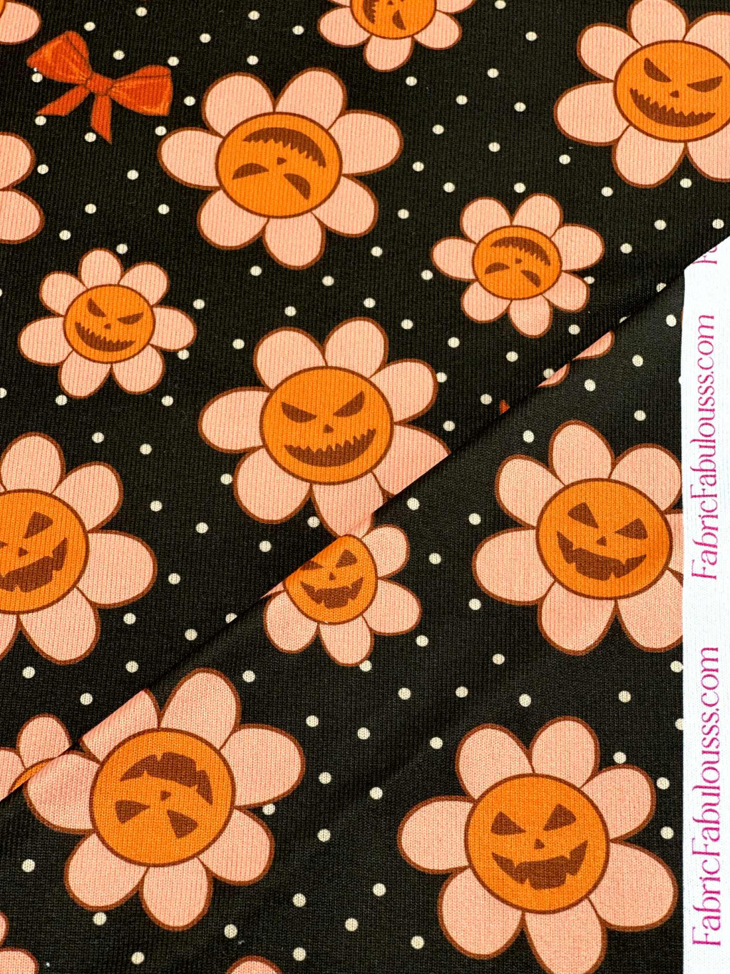 (OAKLEY) ORANGE PUMPKIN FLOWERS AND BOWS ON DARK BROWN(1)