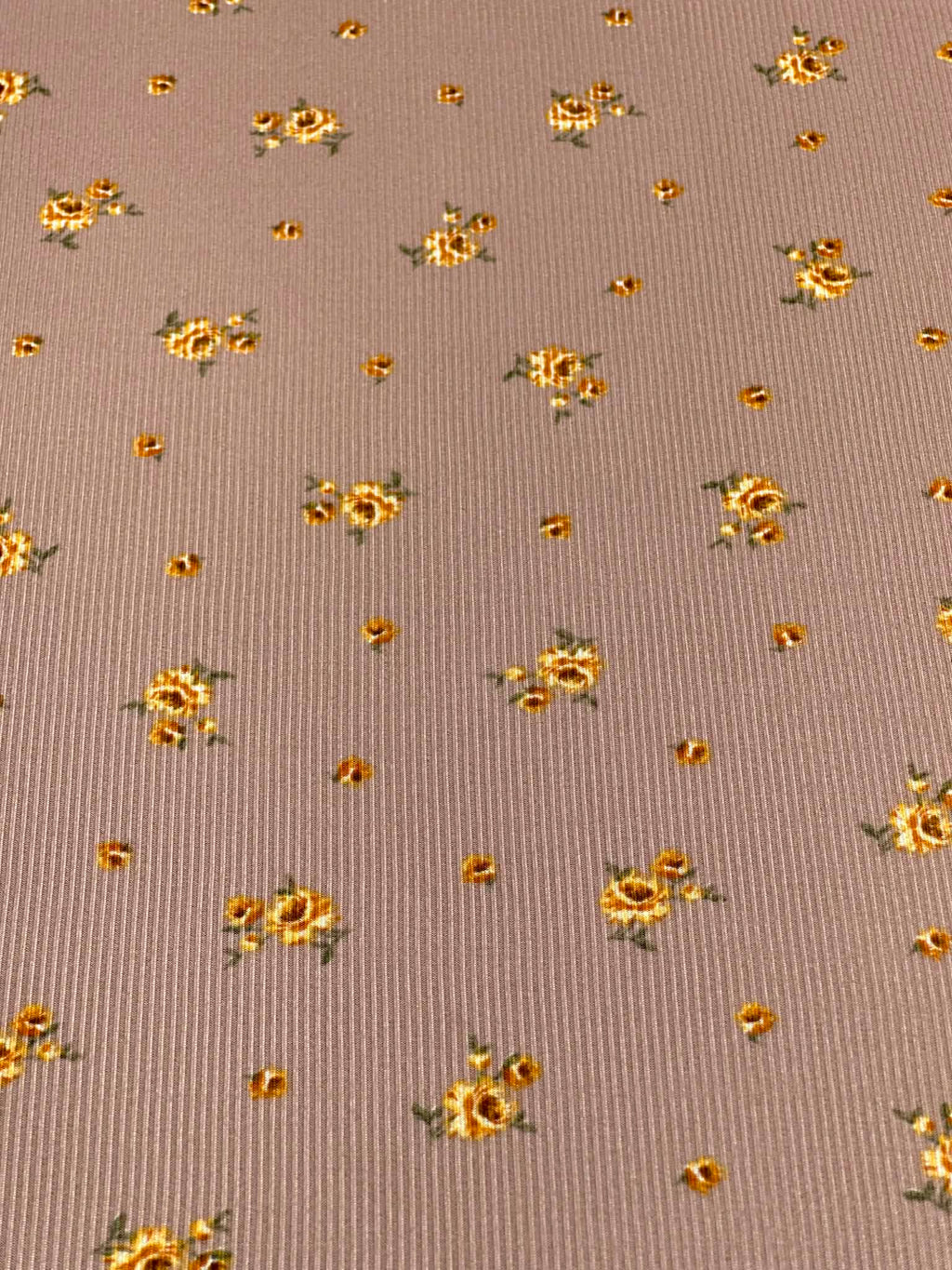 (2X1 RIB) GOLD FLOWERS ON VINTAGE BROWN(4)