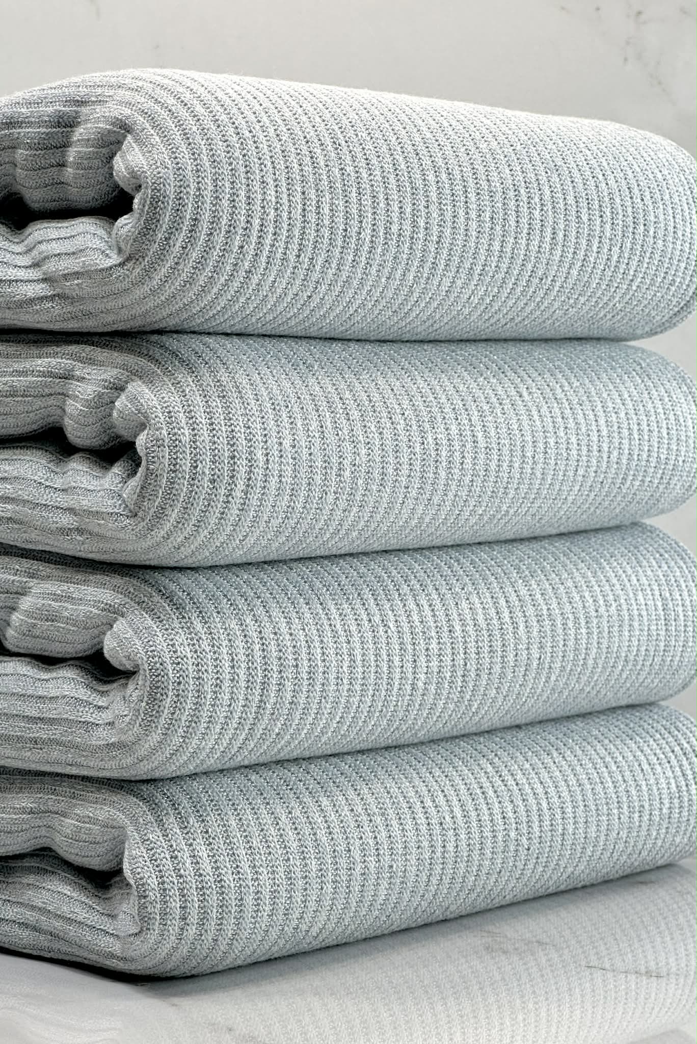 (CASHMERE SWEATER RIB) LIGHT BLUE
