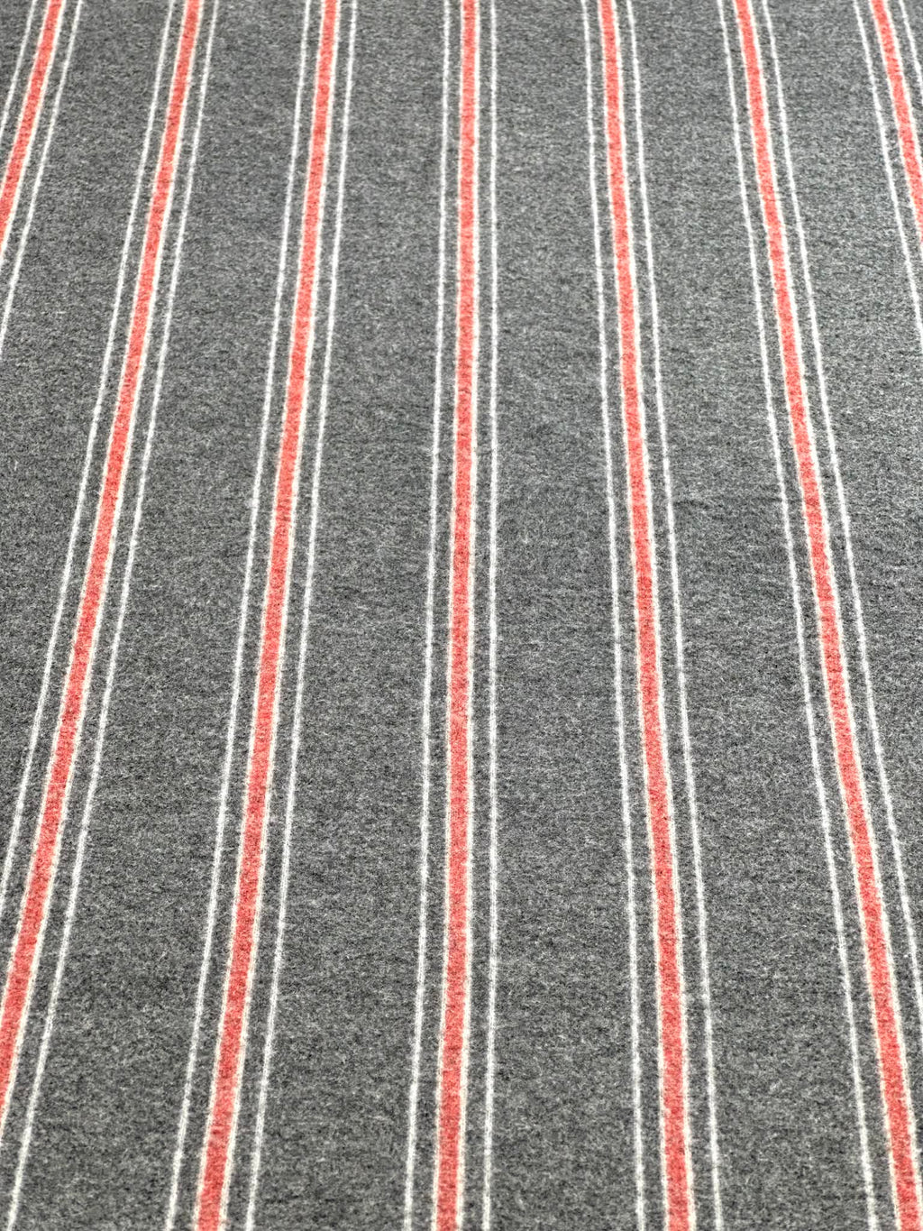 (BRUSHED SWEATER KNIT) RED AND OFF WHITE STRIPES ON VINTAGE BLACK (2)