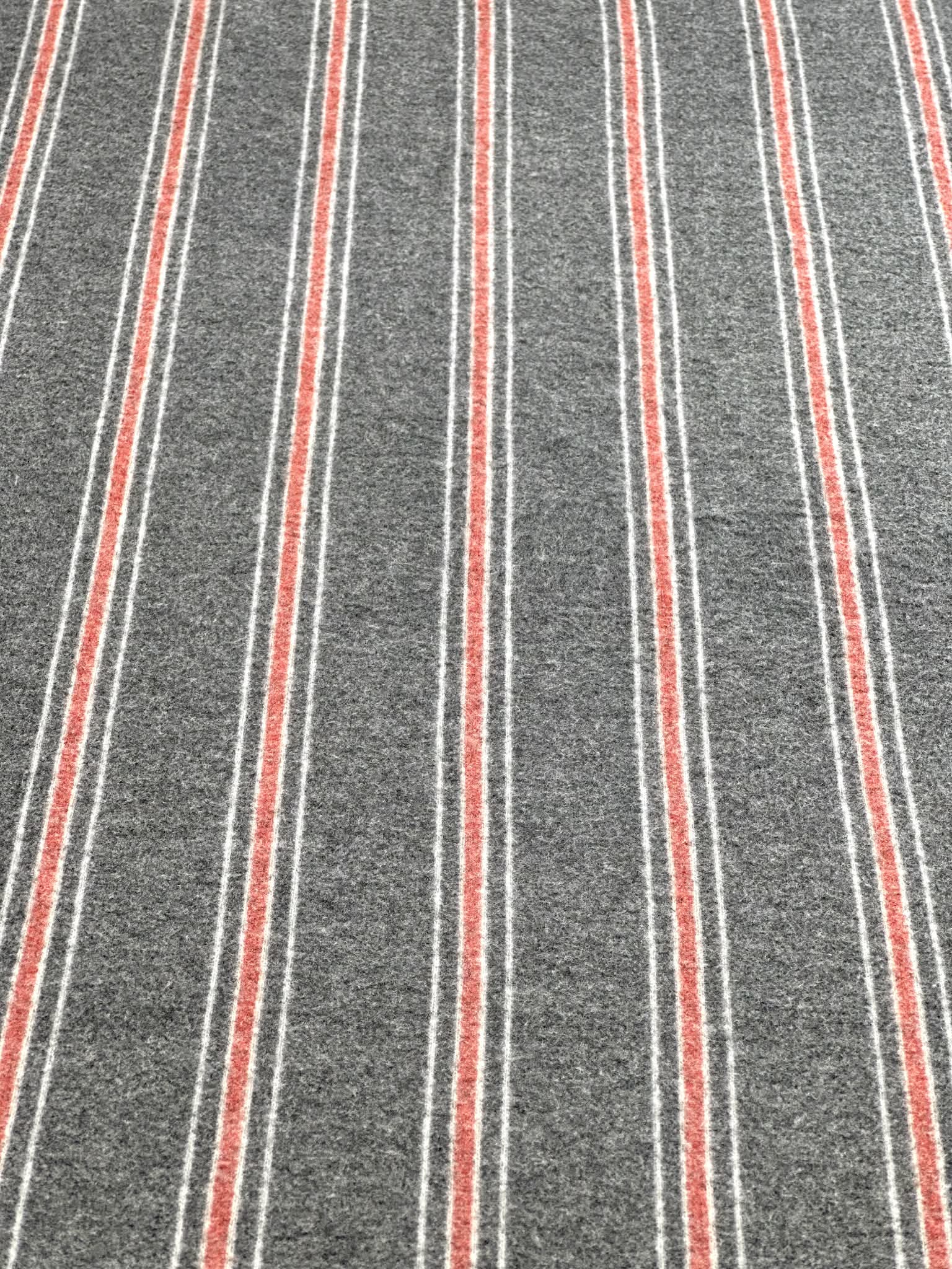 (BRUSHED SWEATER KNIT) RED AND OFF WHITE STRIPES ON VINTAGE BLACK (2)