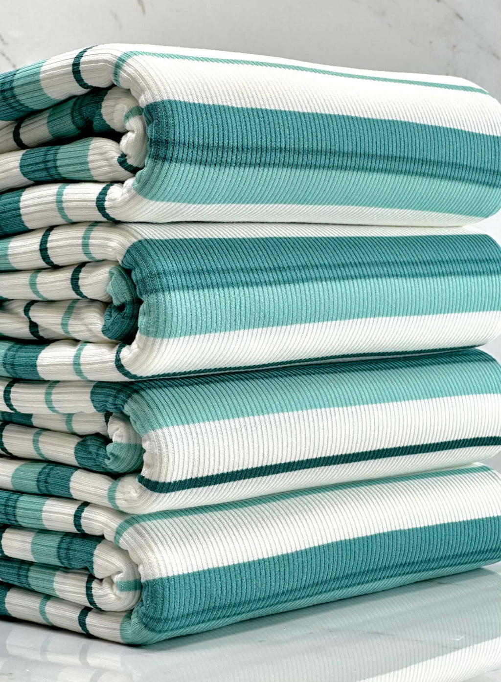 (2X1 YUMMY RIB) TURQUOISE AND OFF WHITE STRIPES (1)