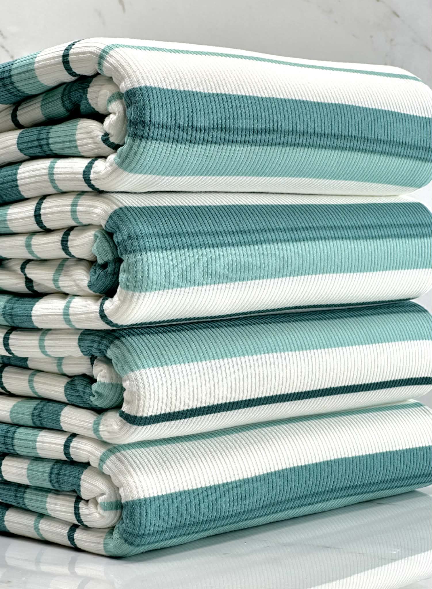 (2X1 YUMMY RIB) TURQUOISE AND OFF WHITE STRIPES (1)