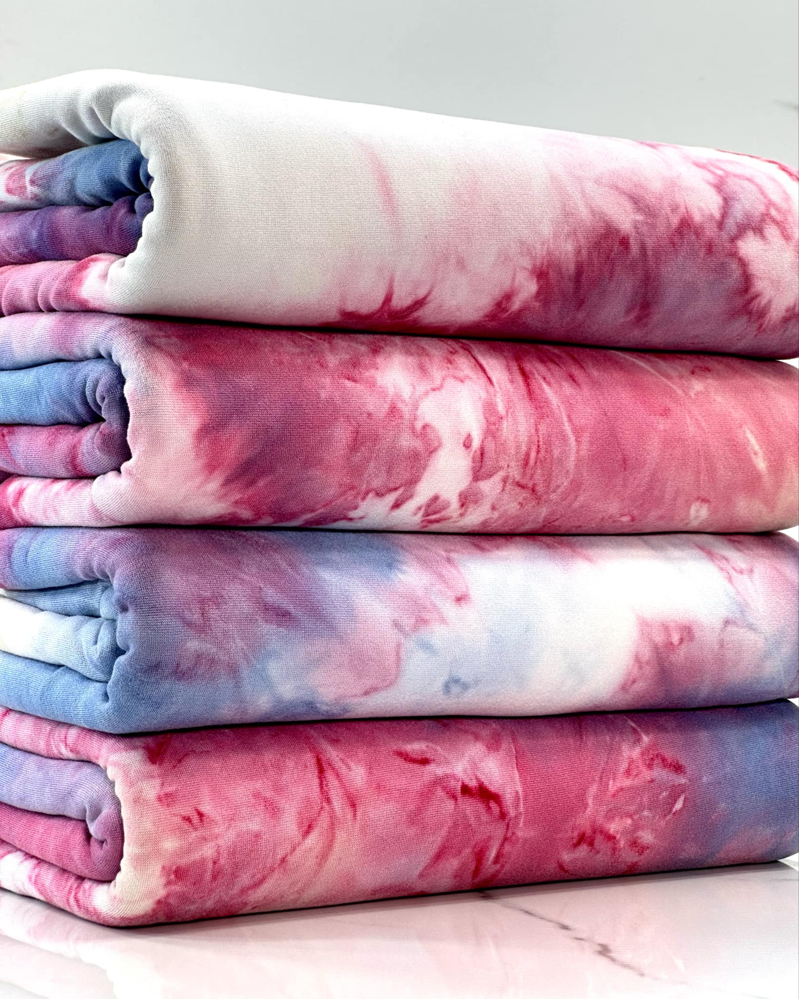 (DBP) LIGHT BLUE, PINK, AND OFF WHITE TIE DYE (5)