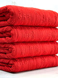 (LACE) 3D RED FLOWER PATTERN