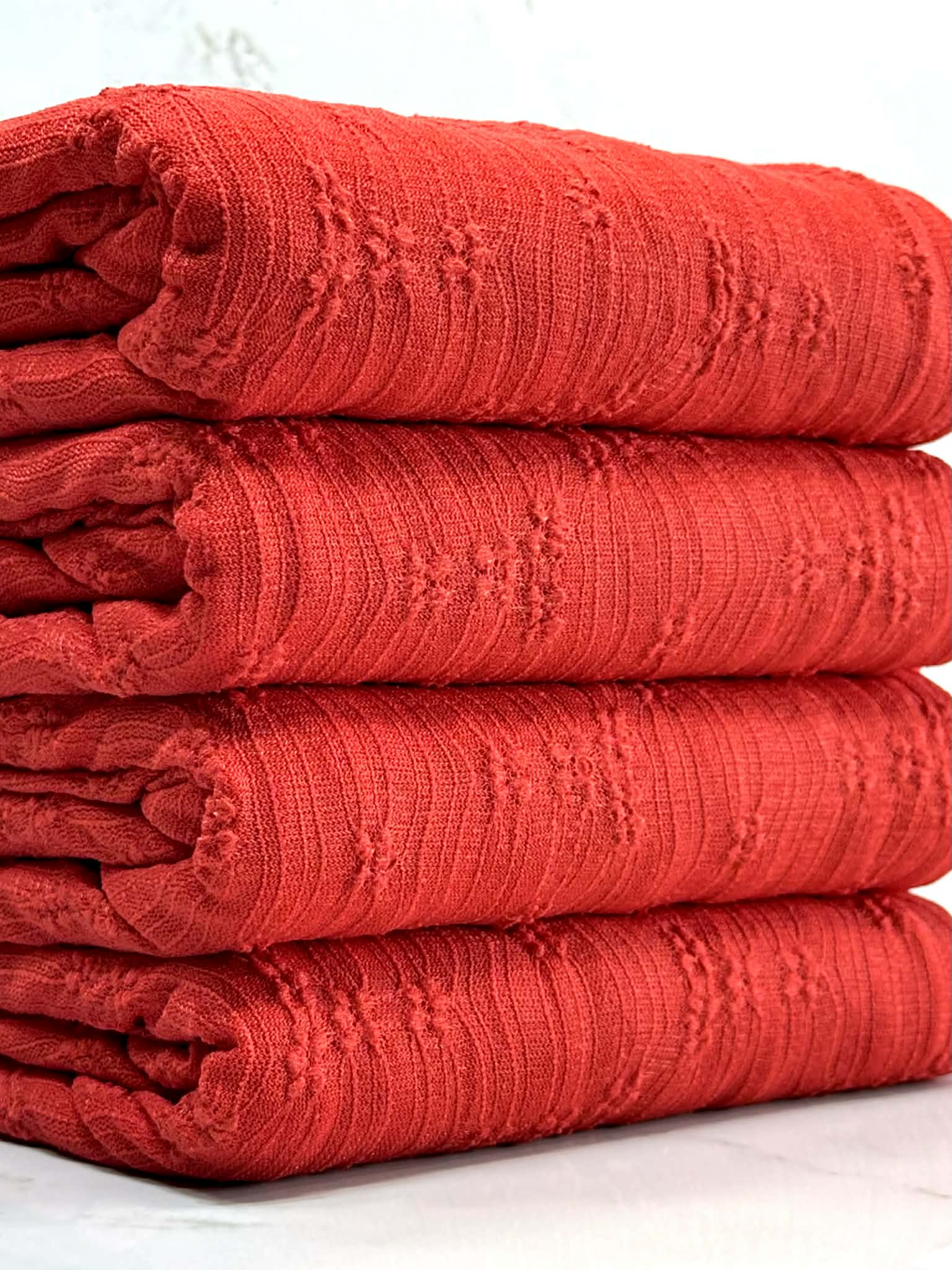 (LACE) 3D RED FLOWER PATTERN