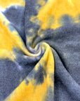 (BRUSHED SWEATER KNIT) BLACK AND MUSTARD TIE DYE