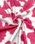 (RAYON MODAL) FUSCHIA COW PRINT