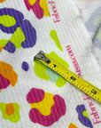 (URBAN RIB) MULTI COLORFUL CHEETAH PRINT ON OFF WHITE