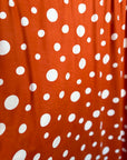(DBP) OFF WHITE POLKA DOTS ON BURNT ORANGE