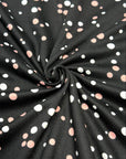 (DBP) PINK AND WHITE POLKA DOTS ON BLACK