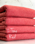 (FRENCH TERRY BRUSHED) 2-TONE RED